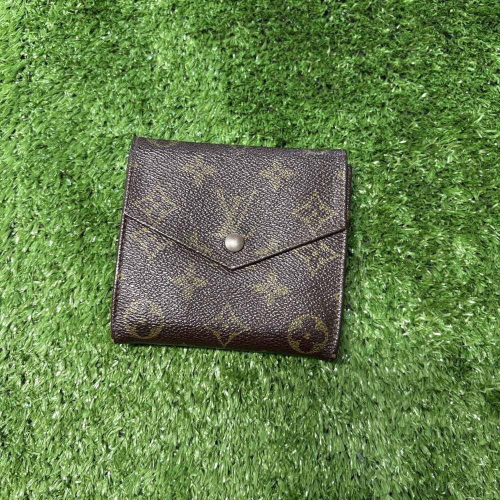 Auth Louis Vuitton Monogram Portefeuille Elise Bifold Unisex Wallet Vintage